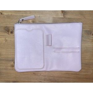 Eccolo Brand Pink Cosmetic Makeup Travel Office Car Purse Zippered Bag Pouch NEW